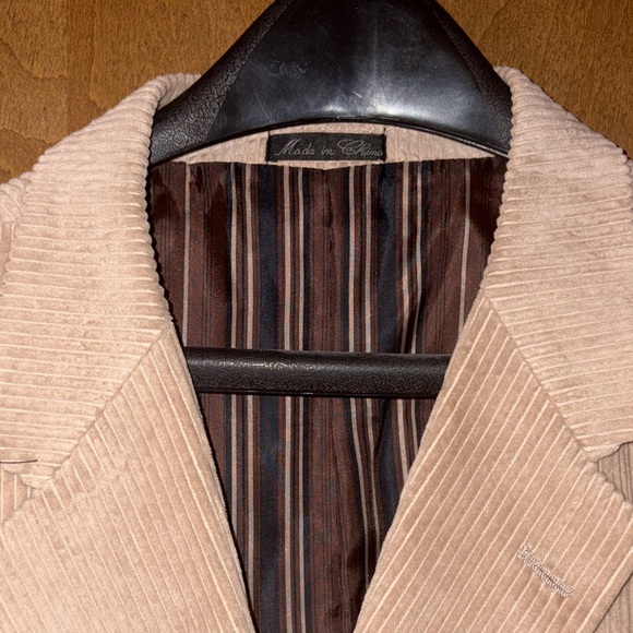 Vintage Roberto Volare Tan Corduroy Men's Tan Blazer 42R - Picture 6 of 9